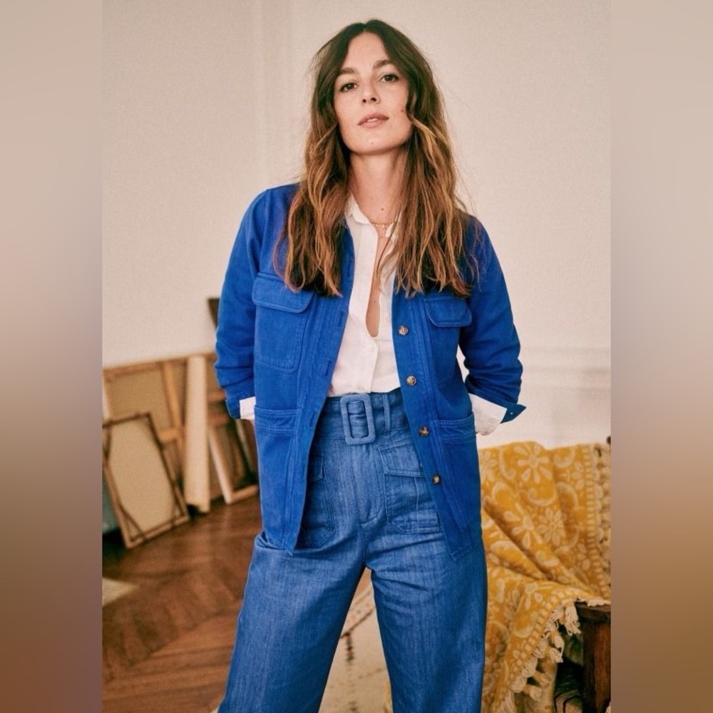 Sezane | Willa Chore Jacket in Bright Blue
